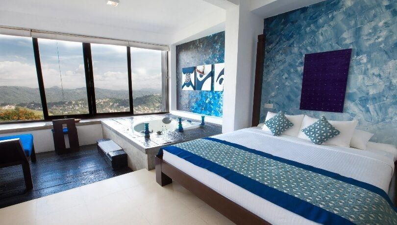 Luxury suite featuring a private jacuzzi at Theva Residency