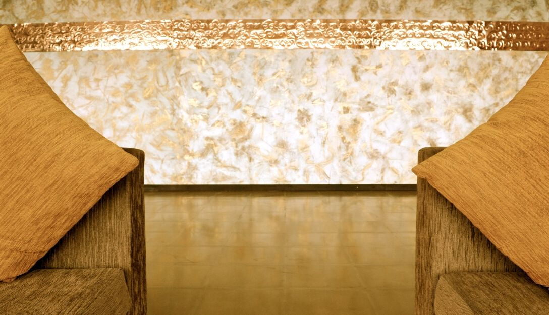 Stunning luxury wall design at Theva Residency Penthouse