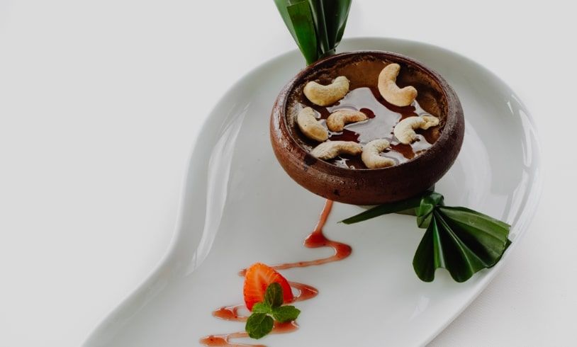 Dessert blended with cashews at Theva Residency Kandy