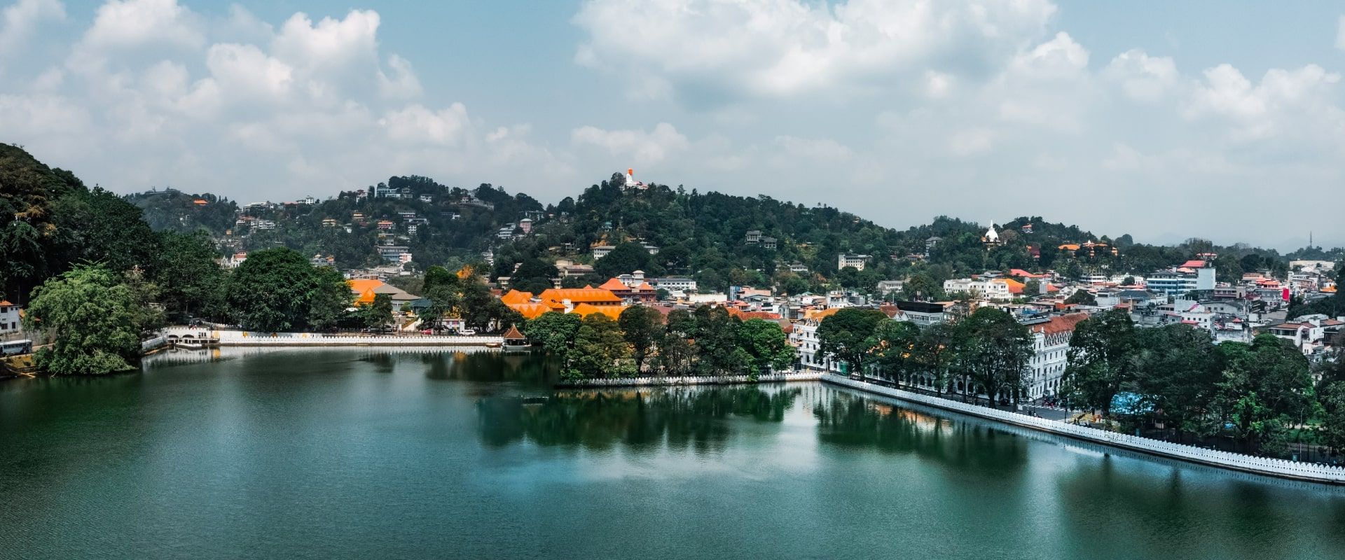 An enchanting view of Kandy city and lake
